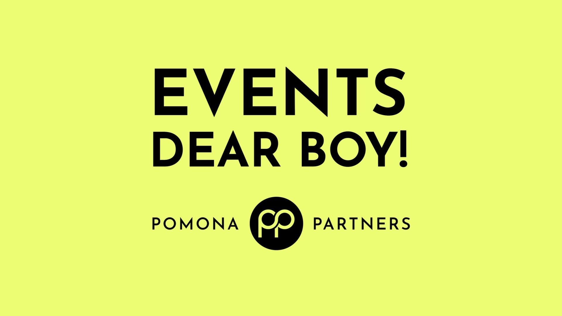 Events Dear Boy! (Trailer)